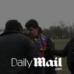 Gun pulled and man maced in the face as Neo-Nazis, &#39;White Lives Matter&#39; protesters and Proud Boys clash with rainbow-clad LGBTQ supporters at a family drag event in Ohio